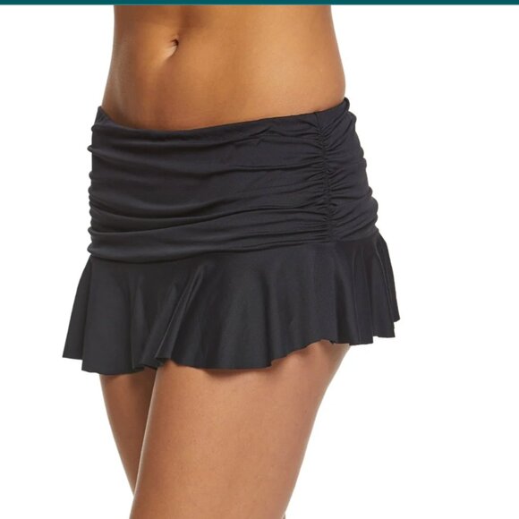 Ralph Lauren Beach Club Solid Skirted Hipster Bikini Bottom- Size 12- NWT - Picture 2 of 8